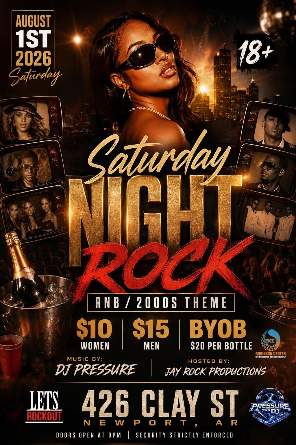 Saturday Night Rock flyer